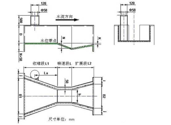 超聲波明渠流量計(jì)外形尺寸圖