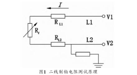 二線制鉑電阻測(cè)試原理圖